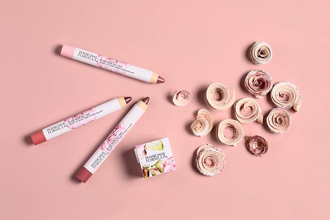 Physicians Formula Rosé Kiss All Day Glossy Lipstick Lip Color Makeup, Pink Blind Date | Dermatologist Tested, Clinicially Tested