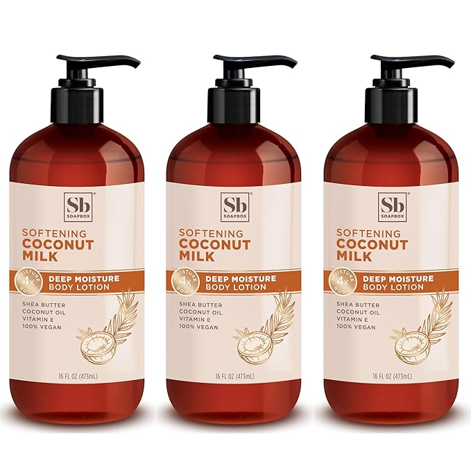 Soapbox Moisturizing Body Lotion, Coconut Milk