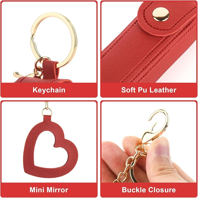 Lipstick Organizer Keychain Chapstick Case with Mirror Organizer