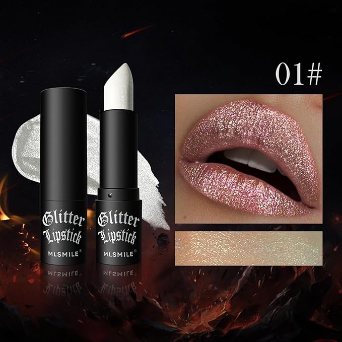 Glitter Lipstick, Women's Diamond Shiny Matte Lip Gloss, Glitter