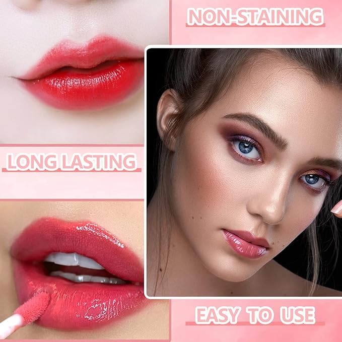 6 Colors Lip Tint Stain Set, Korean Velvet Lip