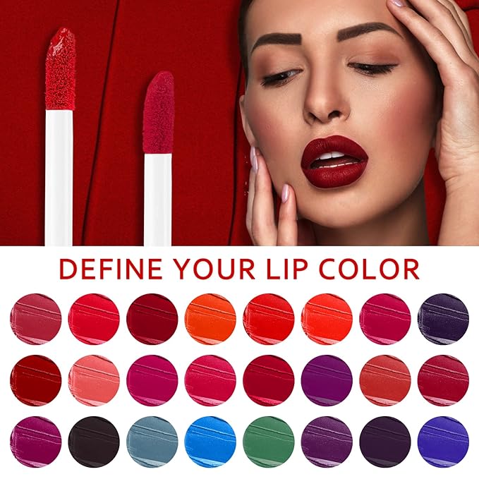 Matte Liquid Lipstick Set 24 Colors Shining Lip Shining