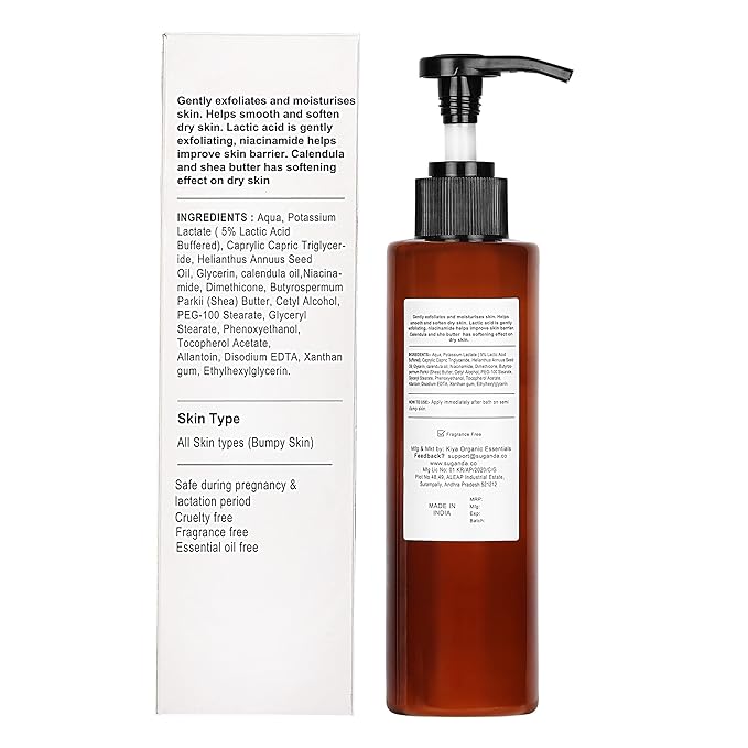 Unscented Lactic Body Lotion With 5% Lactic Acid,Improves Skin Texture & Reduce Strawberry Legs 6.76 Fl Oz