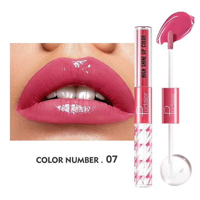 Liquid Lipstick with Clear Lip Gloss, Liquid Lip Gloss,