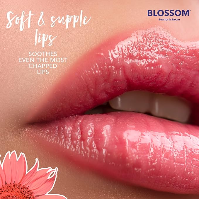 Blossom Scented Moisturizing Lip Gloss Tubes, Infused with Real Flowers, 0.3 fl. oz/9ml, Lemon Tart