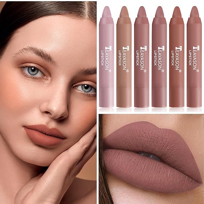 Nude Lipstick Set Matte Lipstick Waterproof Long Lasting Long