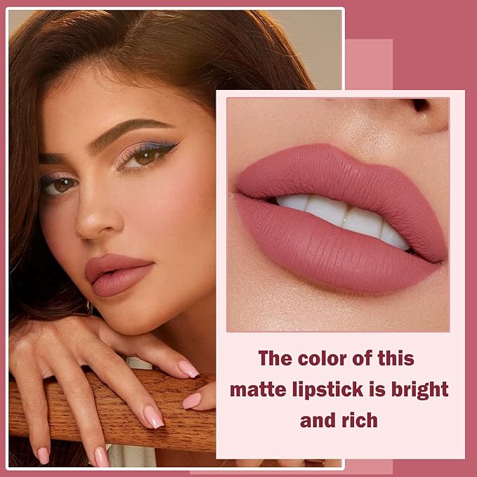 NVLEPTAP 5PCS Nude Matte Lipstick Liquid Lipstick Set Gloss