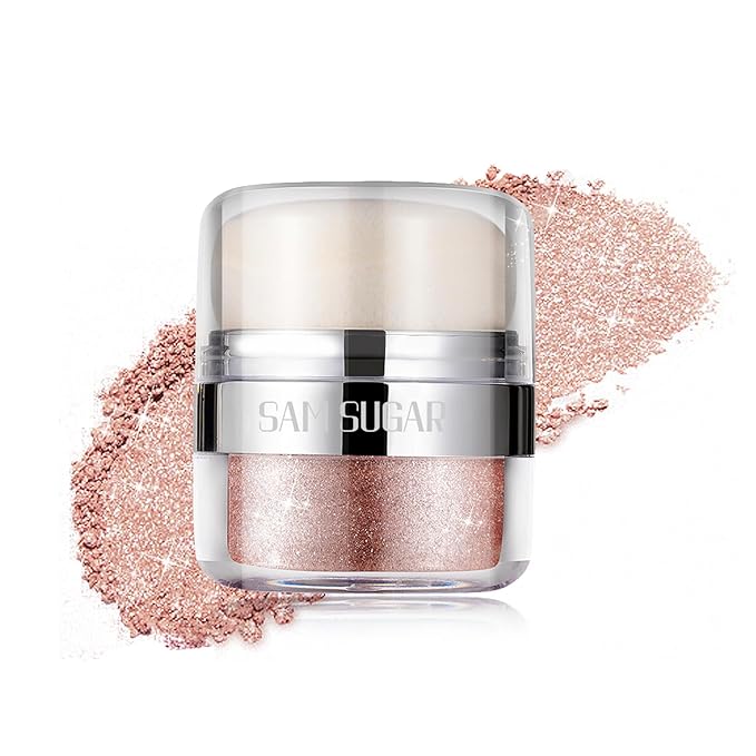 Glitter Body Highlighter Powder Body Shimmer Sparkle Face sponge head(06#)