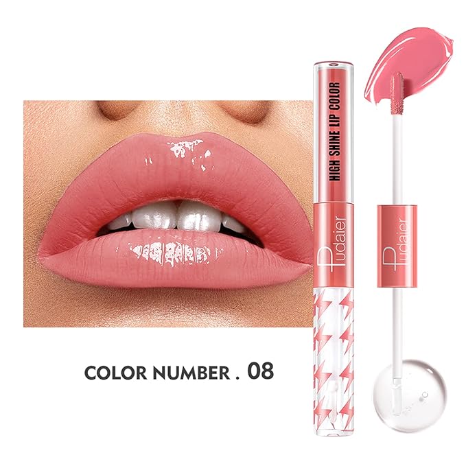 Liquid Lipstick with Clear Lip Gloss, Liquid Lip Gloss,