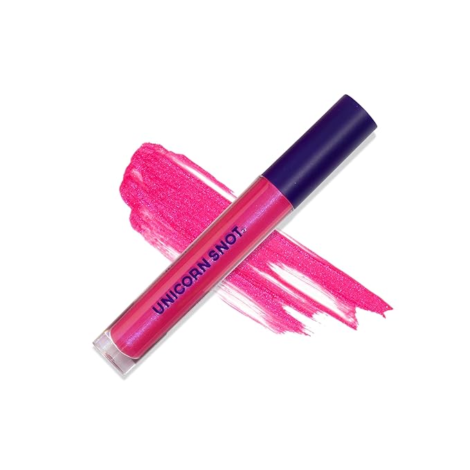 UNICORN SNOT Liquid Metal Lip Paint - Metallic Lip Gloss - Non-drying, Long-lasting Liquid Lipstick, Intense Pigment Lip Color with Metallic Shimmer - Vegan, Cruelty-Free Lip Makeup, Hot Pink (Glow)