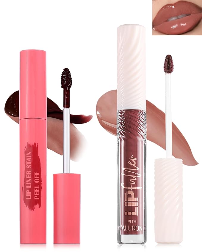 Brown Peel Off Lip Liner Stain & Brown Lip