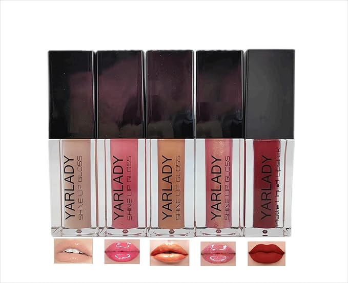5pcs lip gloss combination set, 4pcs Shiny Lip gloss