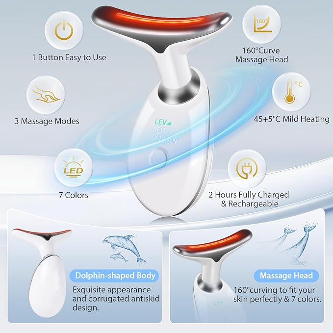 3 in 1 Face š²cuIpting Tool, 7 Color Mode, Facial Massager for Face and Neck, at-Home Facial Beauty Dešice for Skin Care, Face š²cuIpting Wand