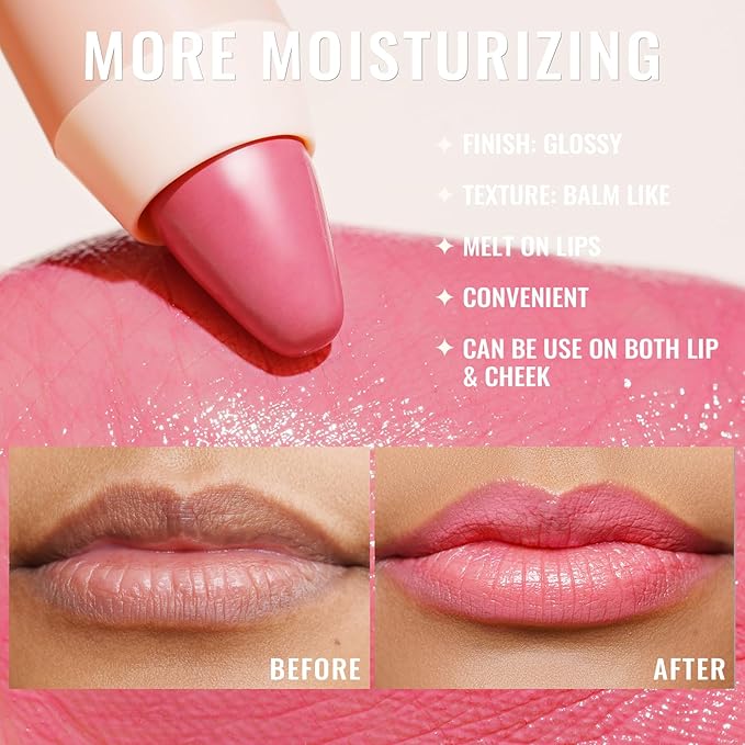 Oulac Light Pink Lipstick - Moisturizing Lipstick Tinte 48g