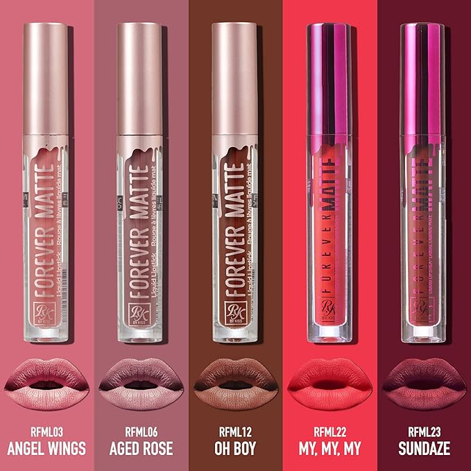 Ruby Kisses Forever Matte Liquid Lipstick 5 Pack RFML03&06&12&22&23