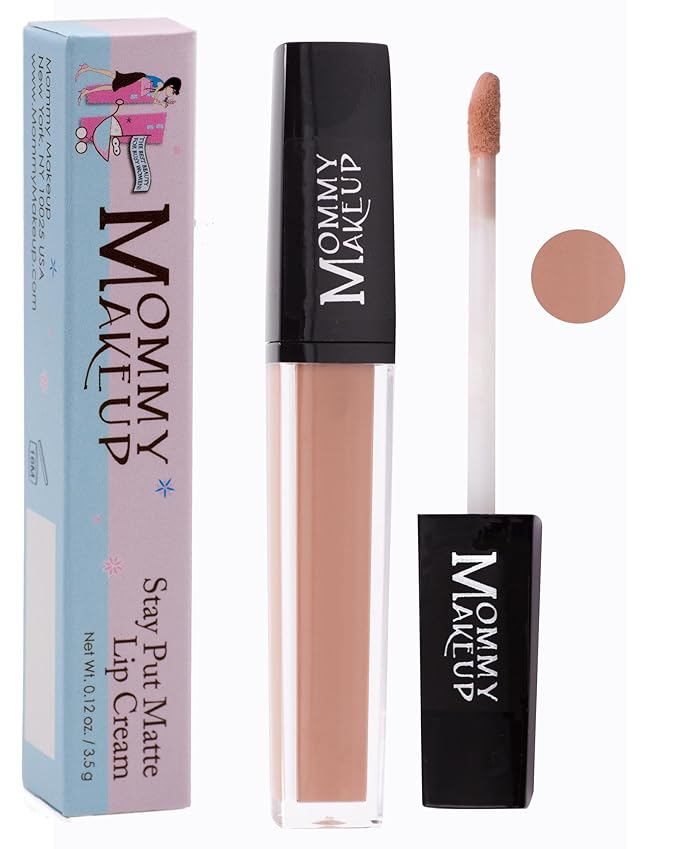 Mommy Makeup Stay Put Matte Lip Cream | Kiss Proof Lipstick in Ginger (A Rosy Nude) Transfer Proof, Smudge Proof, Waterproof, Non Drying, Long Wear Lipstick