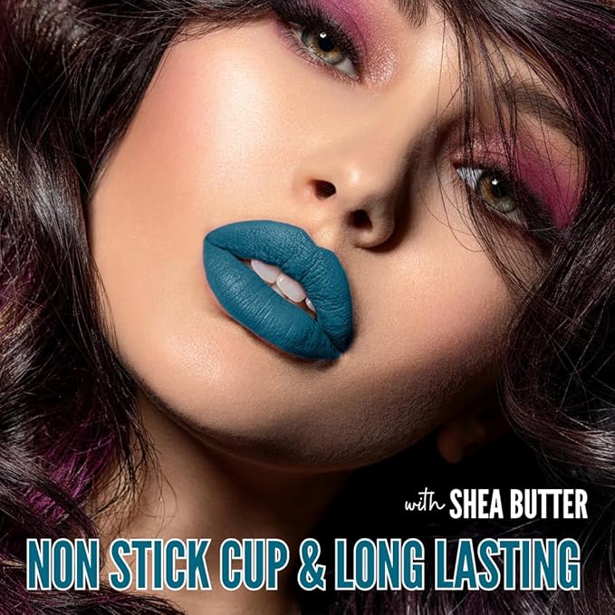 Mynena Teal Blue Long-Lasting Matte Liquid Lipstick | Intense Color, Smudge-Proof & Waterproof | Comfortable, Hydrating Shea Butter | Vegan & Cruelty-Free | Ivy