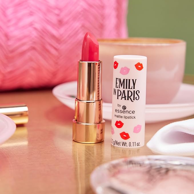 essence | Emily in Paris Matte Lipstick (01 Highly-Pigmented,
