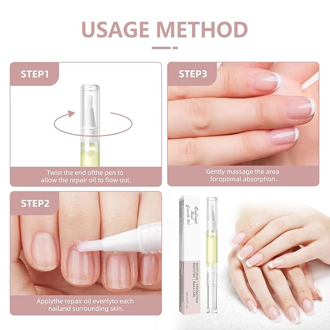 Cuticle Oil Pen, Nail Growth and Strengthener,Nail Growth Oil,Nail Hardener for Damaged nails