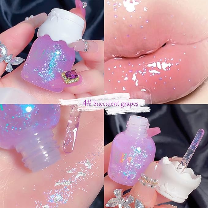 5 Colors Shimmer Lip Gloss Set Hydrating Lip Gloss
