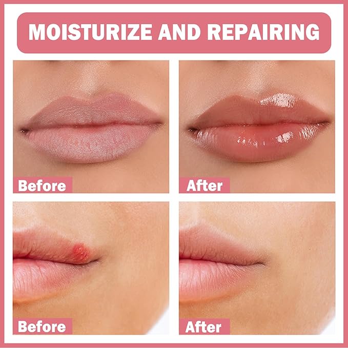 2PCS Tinted Lip Oil Lip Gloss Set Lip Gloss