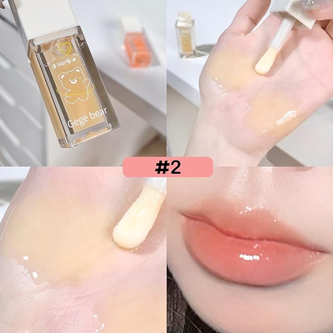 4 colors Lip Gloss Sets,Natural Moisturizing Lip Care- Gloss