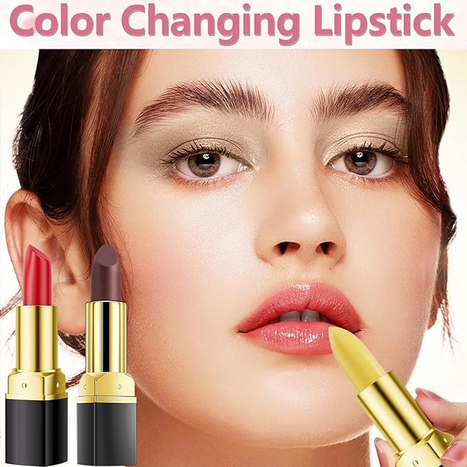 Jeffbaubl 3 Pcs Lip Balm Lipstick, YACAISI Color Changing