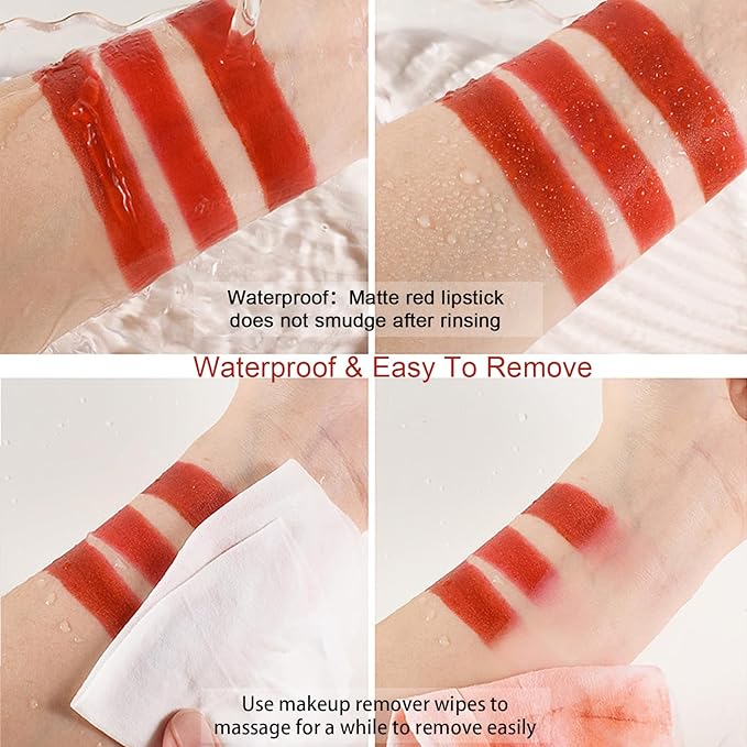 Pink Matte Lipstick Tube, Smudge Proof Long Lasting Smudge