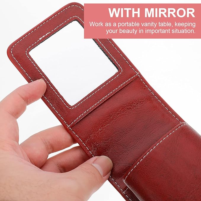 VALICLUD Travel Vanity Bag Pocket Mirror Lipstick Case Bag