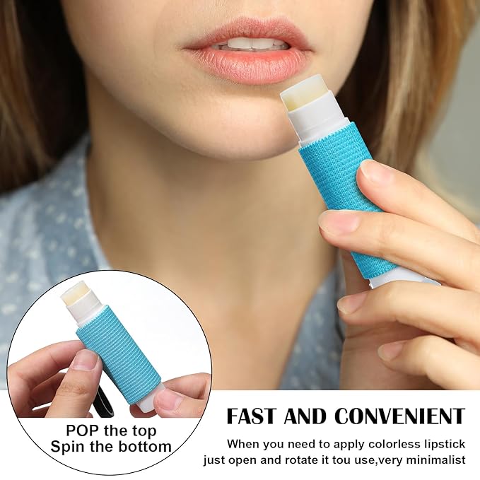 Sureio 10 Pack Lip Balm Holder Keychain Compact Gloss
