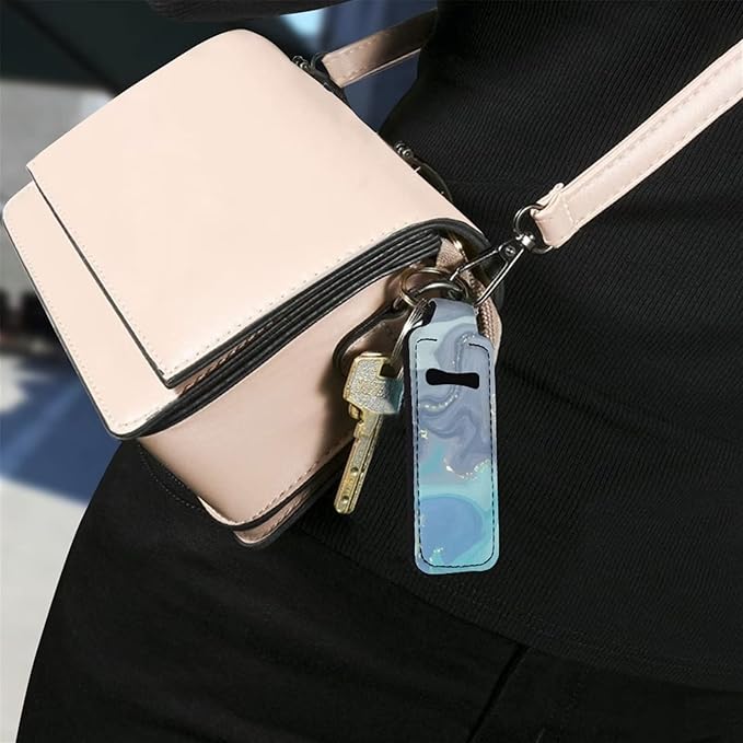 Lip Balm Holder Keychain Lipstick Protective