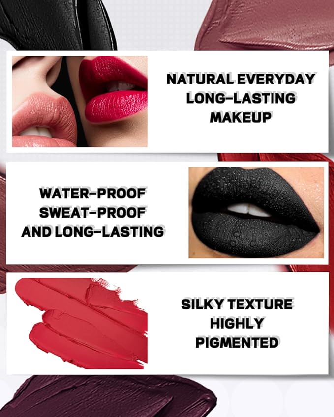 Red Lipstick Long Lasting for Women, Hydrating Matte Lipstick