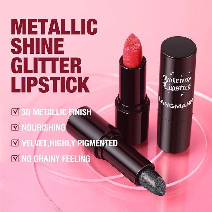 Jolilab Sparkling Lipstick Lip Gloss Long Lasting Waterproof Lipstick