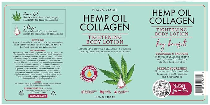 Hemp Oil Collagen Tightening Body Lotion