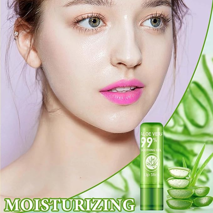 5 Pcs Aloe Vera Lipstick,Color Changing Change Lipstick Changing