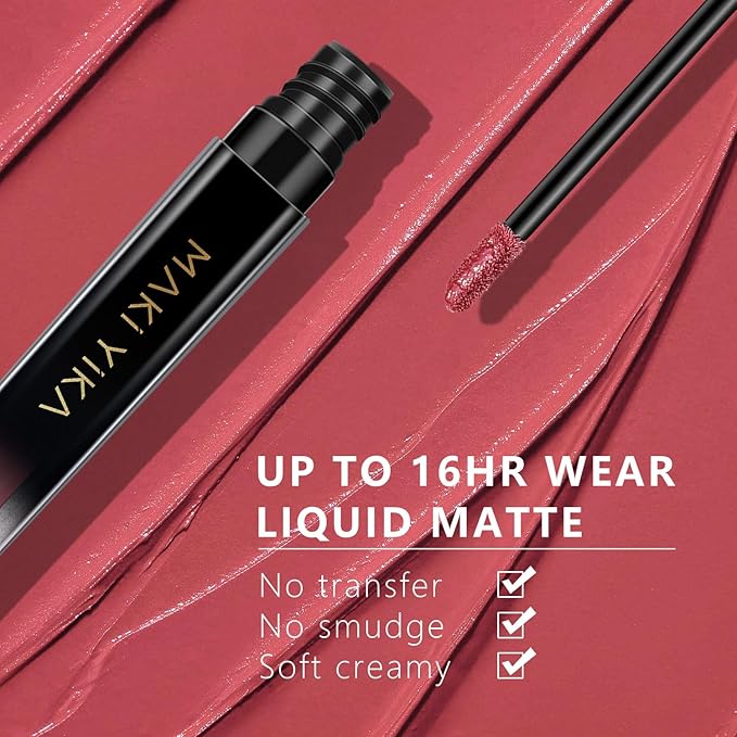 MAKI YIKA Nude Red Lipstick for Women Color Lipstick