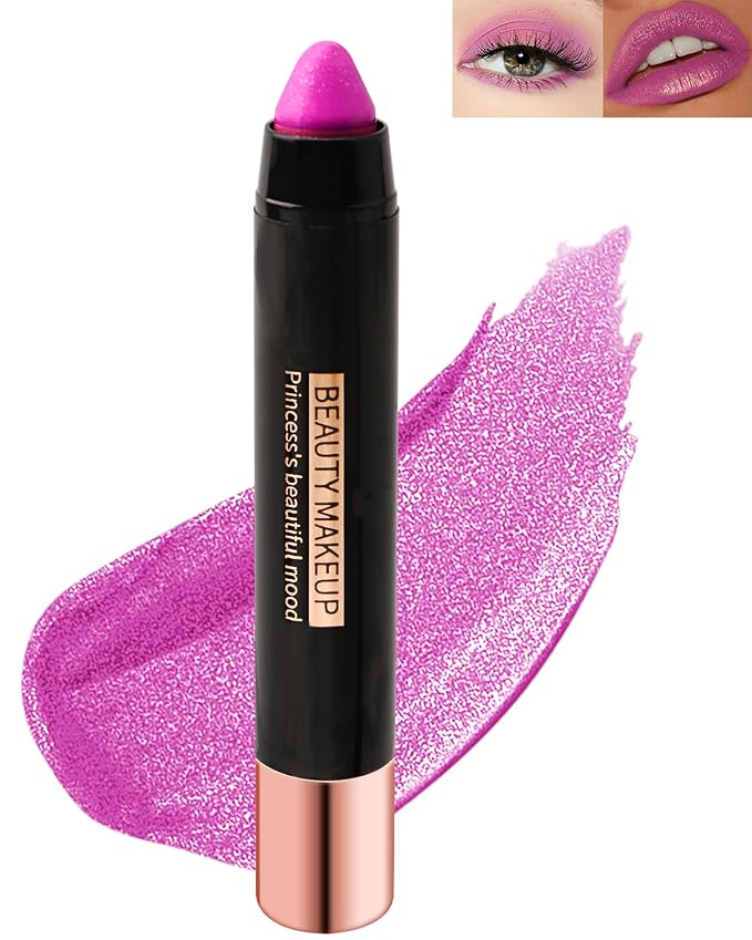 Metallic Diamond Glitter Matte Lipstick Crayon Pencil, Long Glitter