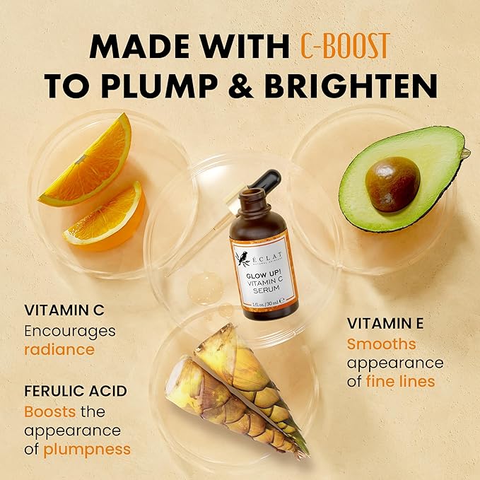 Vitamin C Face Serum - Skin Care for Dark Spots, Vitamin C Serum with Hyaluronic Acid, Ferulic Acid, & Vit E - Anti Aging and Skin Brightening, Pure Vit C Facial Care 30 ml