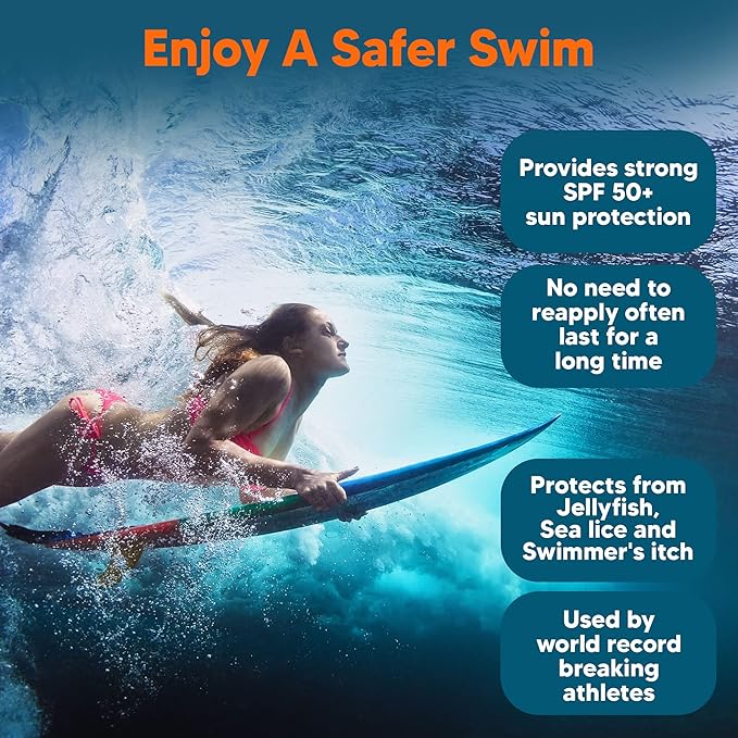 Safe Sea SPF50+ Kids Sunscreen | Travel Size 3.4 oz. | For sensitive skin | anti-jellyfish and Sea Lice sting protective lotion | Coral reef safe sunscreen (3.4 oz. tube 2 pack)