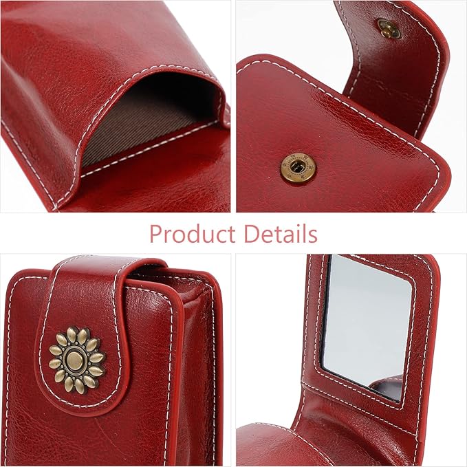 VALICLUD Travel Vanity Bag Pocket Mirror Lipstick Case Bag