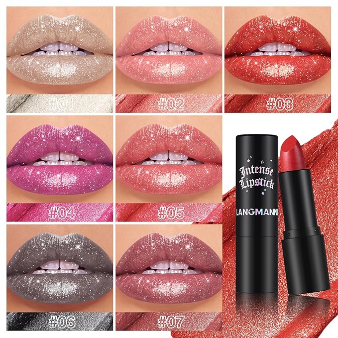 Jolilab Sparkling Lipstick Lip Gloss Long Lasting Waterproof Lipstick