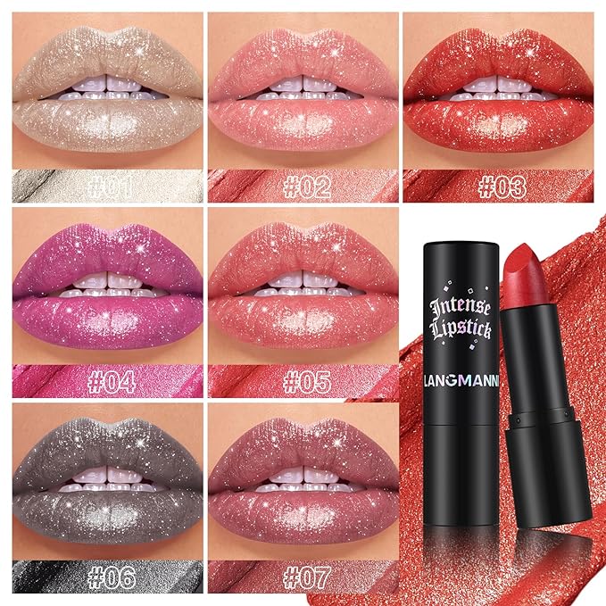 Jolilab Sparkling Lipstick Lip Gloss Long Lasting Waterproof Lipstick