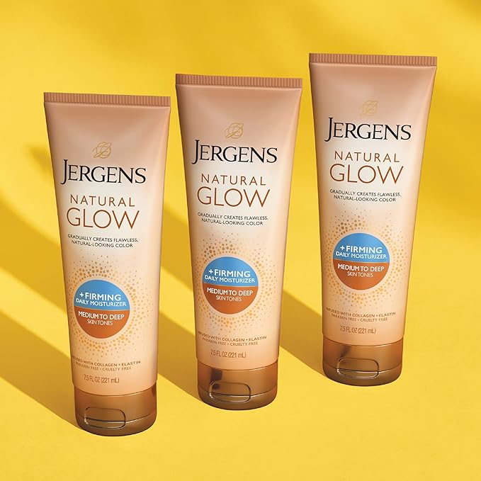Jergens Natural Glow +FIRMING Lotion, Medium to Tan, 15.0 Fl Oz (Pack of 2)