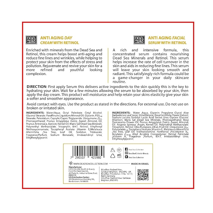 Dead Sea Collection Facial Kit Retinol (1.69fl.oz/50ml