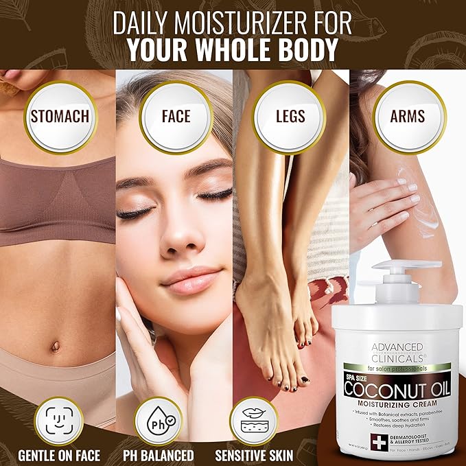 Advanced Clinicals Coconut Body Lotion Moisturizing