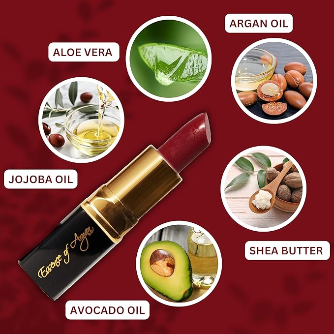 ๐๐๐๐ฒ๐ป๐ฐ๐ฒ ๐ผ๐ณ ๐๐ฟ๐ด๐ฎ๐ป Moisturizing Deep Red Lipstick, Tinted Moisturizing