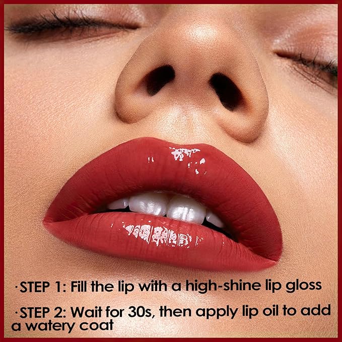 MIELIKKI Liquid Lipstick with Clear Lip Gloss, Dual Gloss,