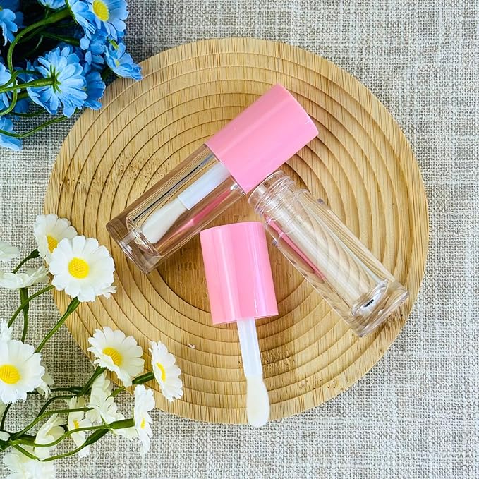 10PCS Empty Lip Gloss Tubes,6ml Pink Lip Gloss Containers Empty With Thick Wand, For DIY Lip Gloss Making (Pink)