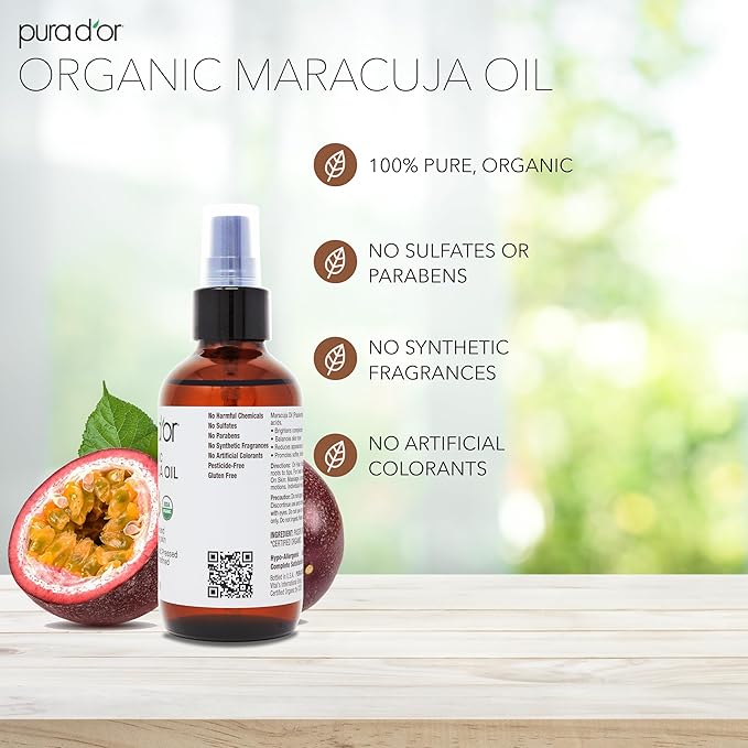 PURA D'OR 4 Oz Organic Maracuja