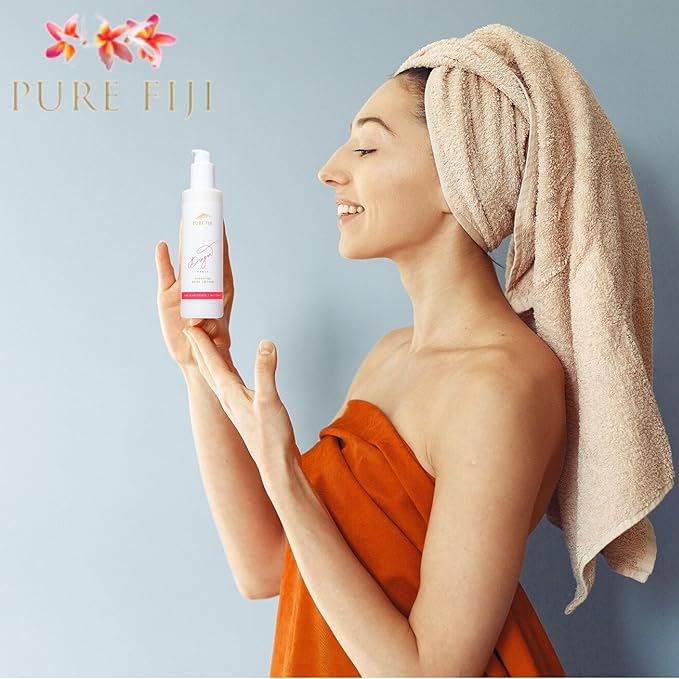 PURE FIJI Body Lotion Hydrating - Moisturizing Lotion for Dry Skin with Coconut Milk and Vitamin E, Organic Body Lotion For Women and Men, Dragon Fruit Scent, 8 oz
